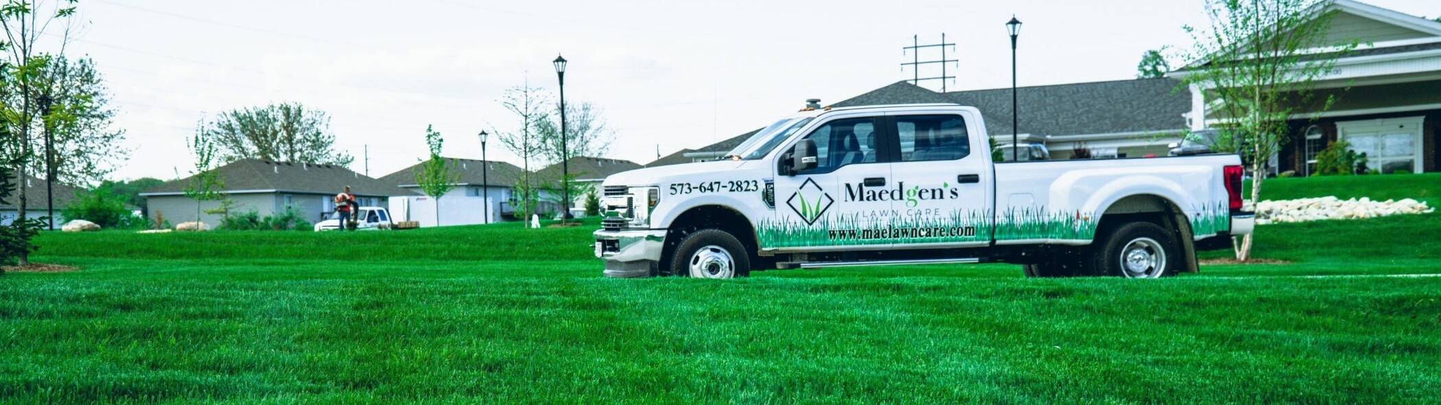 Maedgen Truck Background - Maedgen's Lawn Care